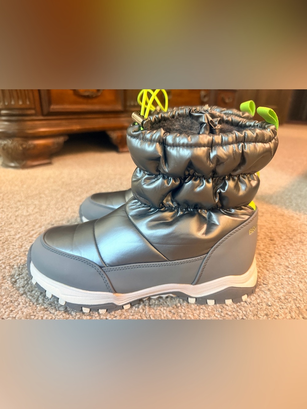 Bruno Marc Kid’s Gray Winter Snow Boots, Like New